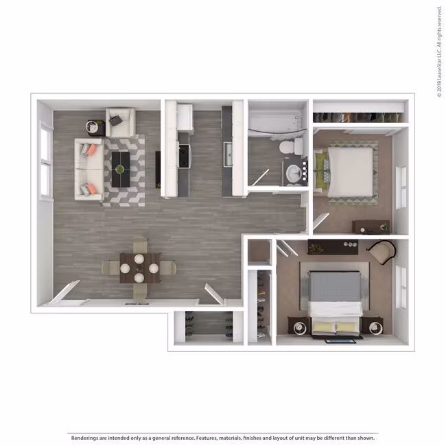 2 Bedroom 50 Percent AMI 01-04 floor plan